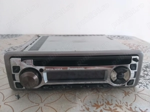 Radio casetofon auto Panasonic MP3, seria 1113872, alimentare sursa 12 V, iesire 200 W