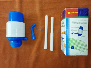 Pompa manuala pentru apa, cu tija extensibila, Capacitate pana la 10 L, Albastru