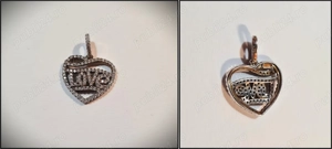 Medalion din argint pentru îndrăgostiți - LOVE  