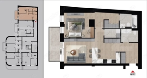 Apartament exclusivist, 91,11 mp, 2 băi, bloc nou – Zona Dacia