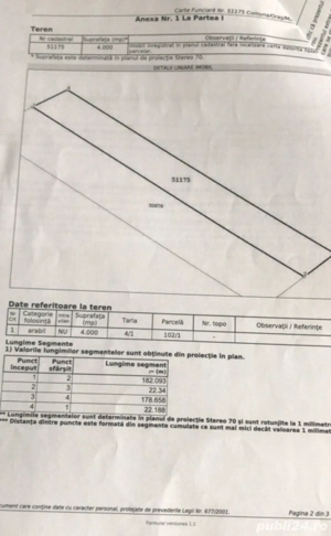 vanzare teren extravilan arabil com Sampaul sat Topa 28 km de Cluj 5 eur mp neg  - imagine 3