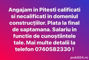 Angajam in Arges in domeniul constructiilor