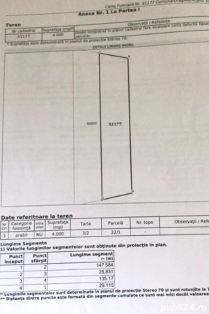 vanzare teren extravilan arabil com Sampaul sat Topa 28 km de Cluj 5 eur mp neg  - imagine 2