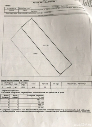 vanzare teren extravilan arabil com Sampaul sat Topa 28 km de Cluj 5 eur mp neg  - imagine 4