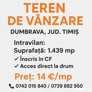 Teren in Dumbrava-Faget TM