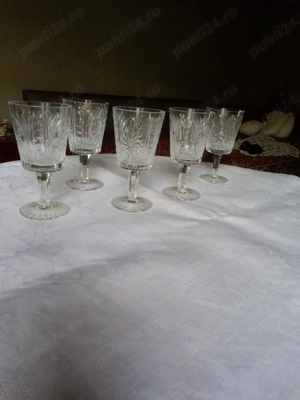 Pahare din cristal de Boemia, prelucrate manual,  pentru cocktail sau alte bauturi