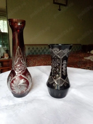 Vaza retro din cristal Rubin (semicristal)