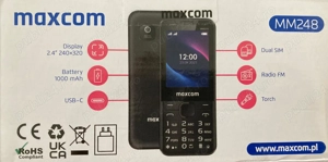 Telefon nou, sigilat, Maxcom MM248 4G, Negru, Dual Sim - 99,99 lei - imagine 2