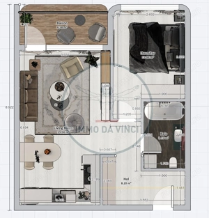 Apartament de vanzare 2 camere 57mp 2550 EUR-MP - imagine 12