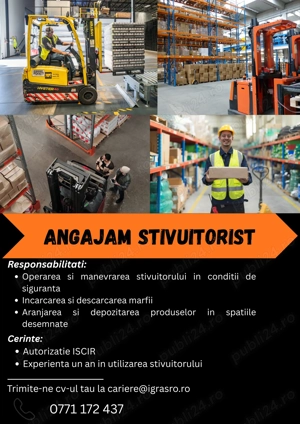 Igrasto HR angajeaza Stivuitorist