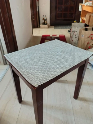 Masuta de cafea Vintage din lemn; Masuta cu blat 43x33x41h cm