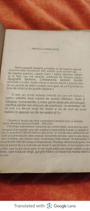 Anticariat khilipir - - limba italiana  carte -VINTAGE ENEIDA - VITTORIO TURRI SESTA cca. 1900  