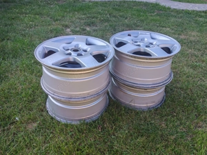 Jante aliaj R15, 5 prezoane, originale VW Golf 4 / Bora - imagine 3