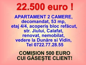 Vând apartament 2 camere, 51 mp, str. Jiului