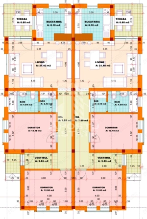 Duplex despartit cu zid dublu de caramida cu 3 camere in Urseni - imagine 8