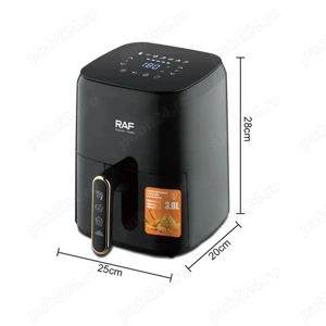 Air Fryer Digital 3L -RAF R5362B ,1300W, Control LCD, Timer, Temperatură Reglabilă, antiaderent - imagine 3