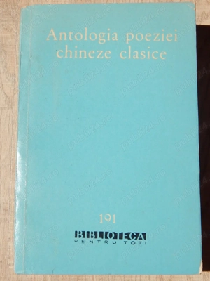 Antologia poeziei chineze clasice Biblioteca Pentru Toti 1963