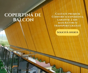 Copertină verticala balcon, copertină retractabila ZALAU - imagine 4