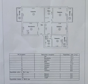 DE LA PROPRIETAR - Apartament 4 camere, 85.5 m2 construit,  zona Calea Aradului + 3 balcoane si boxă - imagine 10