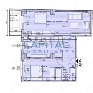 Apartament de vanzare, 3 camere, balcon, comision 0% - imagine 2