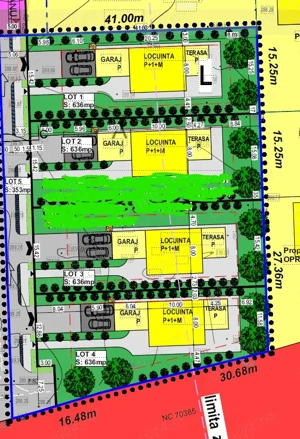 4 loturi teren in Targoviste, pozitie excelenta, utilitati la drum