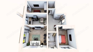 Apartament 3 camere, 2 bai , 78 mp + 15 mp terasa - imagine 3