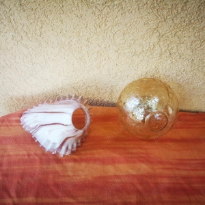 diverse abajururi si piese sticla ptr lustra veche abajur lampa spot dispersor reflector - imagine 5