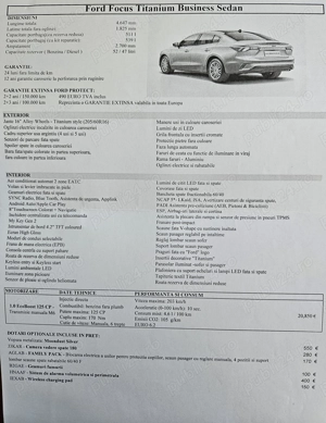 Ford Focus Titanium Business Sedan - imagine 3