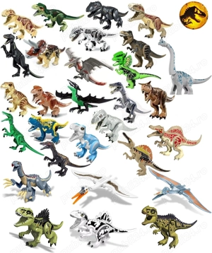 Dinozaur urias tip Lego de 30 cm: Baryonyx - imagine 2