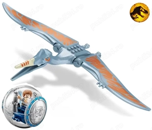 Quetzalcoatlus Blue - Dinozaur urias tip Lego de 30 cm