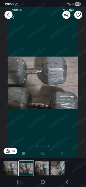 Vand 2 gantere 100kg cate 50kg fiecare 2 bucati