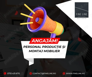 Angajam personal producție mobilier