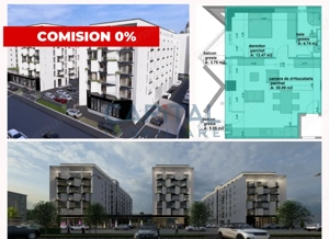 Apartament de vanzare in bloc nou, 2 camere, etaj 2, lift, comision 0%