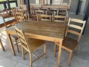 Mese cu scaune din lemn - imagine 2