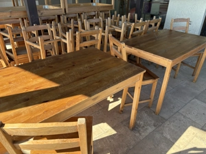 Mese cu scaune din lemn - imagine 3