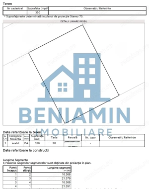 Parcela de 350mp-Ghercesti-Primaverii-Deschidere 16m - imagine 2