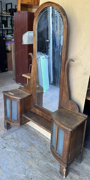  Toaleta de machiaj Vintage stil ArtDeco; Comoda cu oglinda - imagine 4
