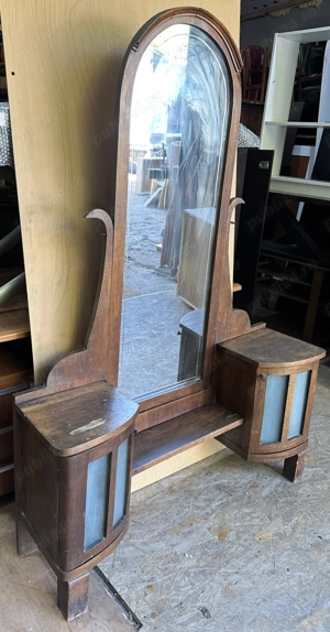  Toaleta de machiaj Vintage stil ArtDeco; Comoda cu oglinda - imagine 3