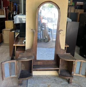  Toaleta de machiaj Vintage stil ArtDeco; Comoda cu oglinda - imagine 2