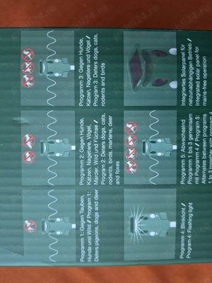 Repelent cu ultrasunete pentru animale PARKSIDE PTUS360 1 B1, 3 senzori de miscare reglabili - imagine 2