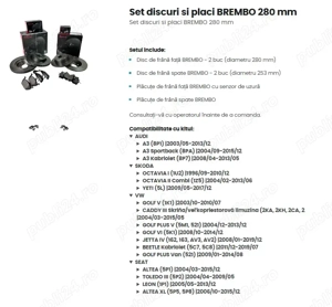 Discuri si plăcuțe BREMBO 