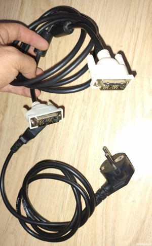 Cablu alimentare calculator   PC, monitor, imprimanta + cablu DVI - imagine 3