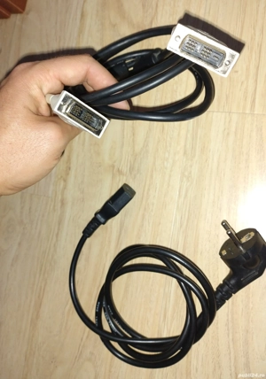 Cablu alimentare calculator   PC, monitor, imprimanta + cablu DVI - imagine 2