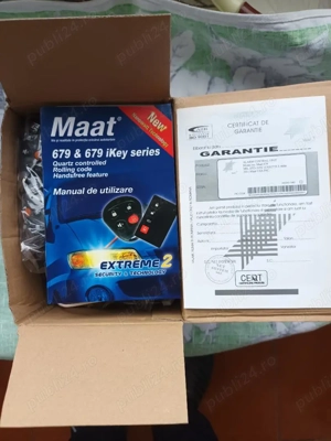 Alarma auto "MAAT" cu doua telecomenzi - noua
