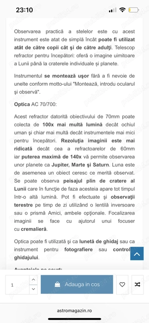 Telescop stelar - imagine 2