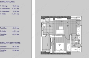 Închiriez apartament 2 camere, XCity Towers, etaj 11, direct proprietar, comision ZERO - imagine 4