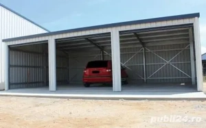 garaje auto pe structura metalica 