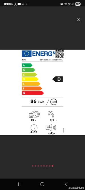 masina de spălat vase beko - imagine 2