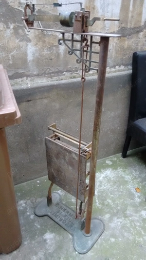 Cantar vechi romanesc E. HERMAN SI FIUL - Timisoara Balanta Interbelica Metal Romania Vintage Retro