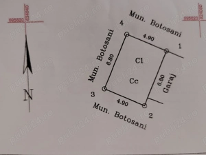 Garaj dublu + grădină lipită   Botoșani, Stadion